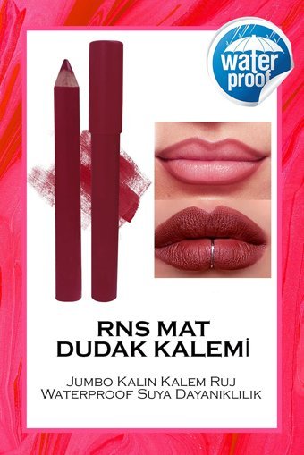 Uniquem Xl43H Suya Dayanıklı Kalın Kalıcı Mat Dudak Kalemi Bordo