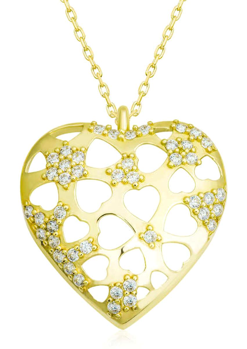 Aya Diamond Mücevherat Beyaz Zirkon Kararmayan Hayvan Düz Zincir Kadın Gümüş Kolye 45 cm