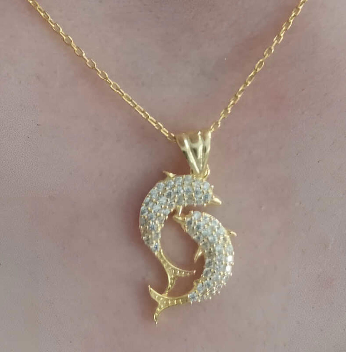 Aya Diamond Mücevherat Çiçek Beyaz Zirkon Kararmayan Düz Zincir Kadın Gümüş Kolye 45 cm