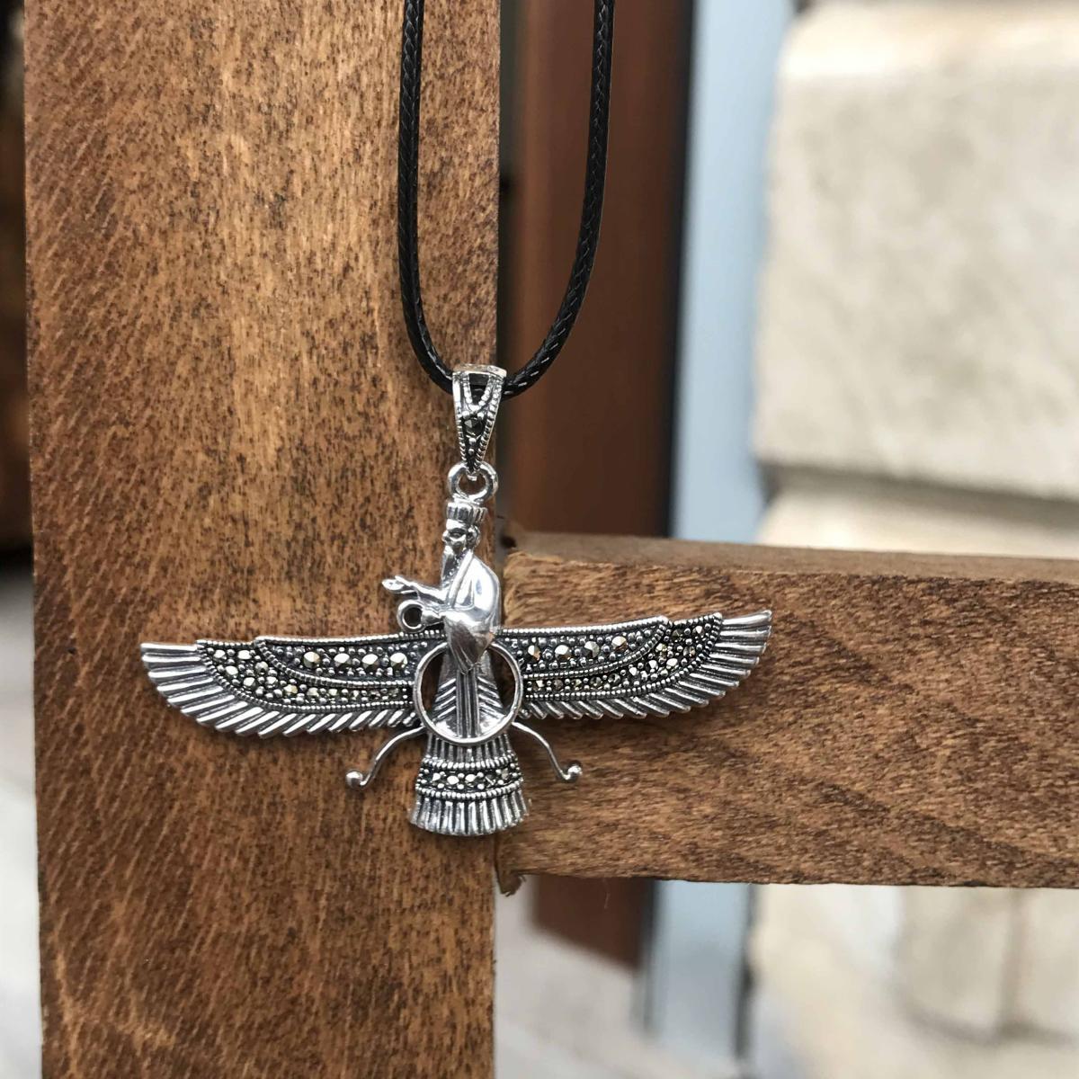 Midyat Nurtaş Gümüş Firuze Taşlı 925 Ayar Kararmayan Kanat Zincir Kadın Gümüş Kolye 45 cm