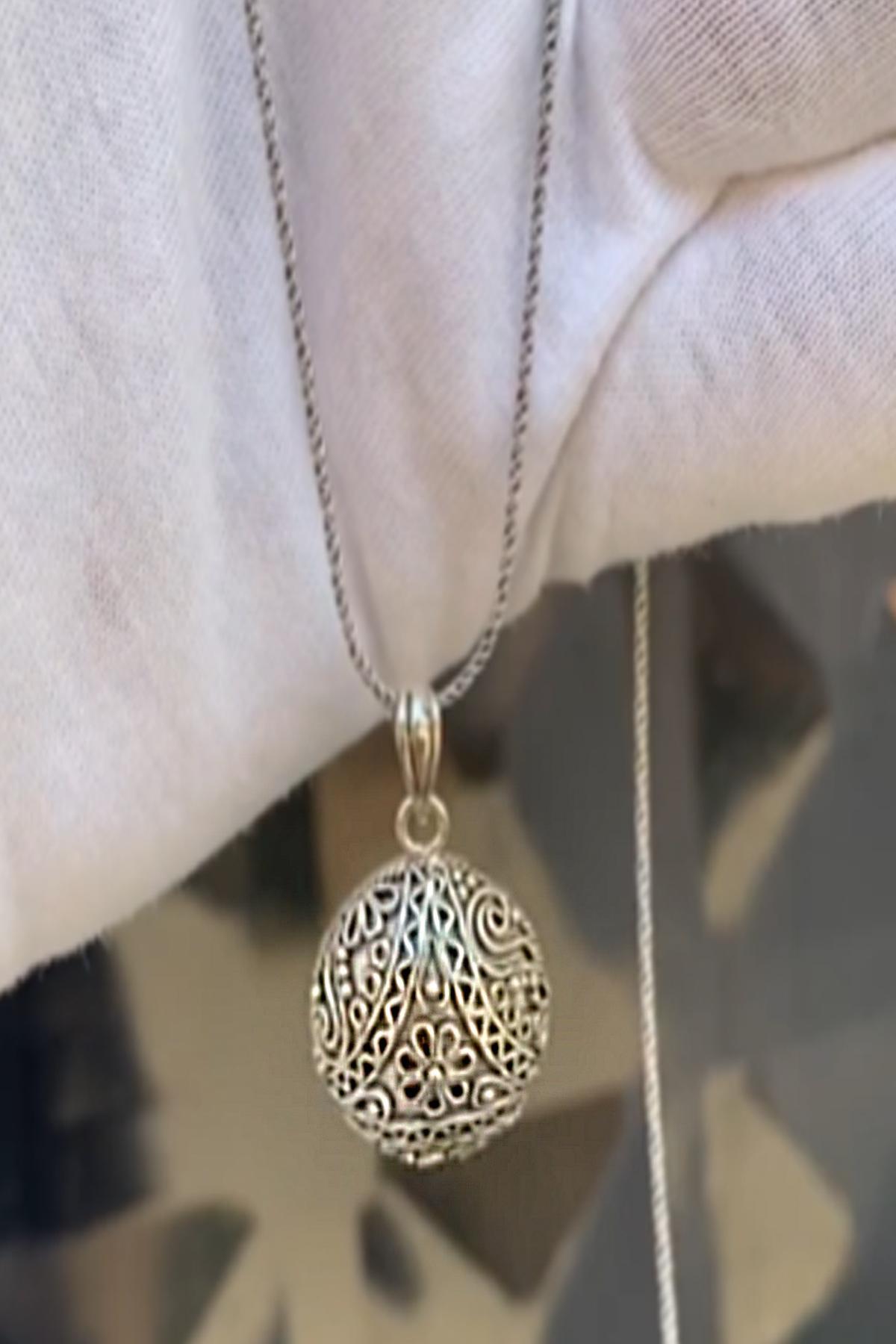 Telkari Dünyası Beyaz Kararmayan Topaz Düz Zincir Kadın Gümüş Kolye 60 cm