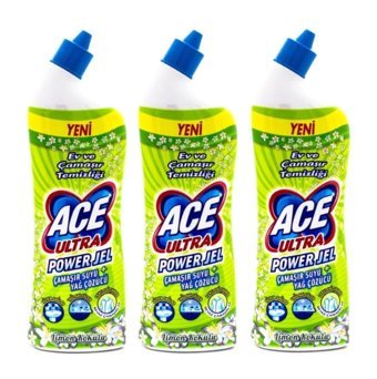 Ace Ekstra Güçlü Limon Banyo-Mutfak İçin Konsantre Jel Çamaşır Suyu 3x810 gr