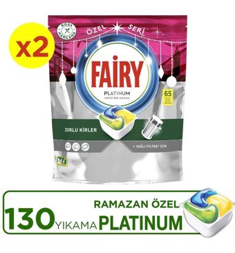 Fairy Özel Seri Limon Tablet Bulaşık Makinesi Deterjanı 2x65 Adet