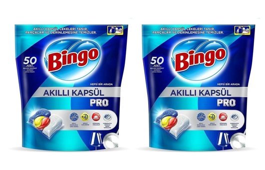Bingo Pro Limon Tablet Bulaşık Makinesi Deterjanı 2x50 Adet