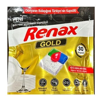 Renax Gold Tablet Bulaşık Makinesi Deterjanı 30 Adet