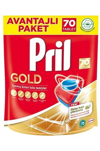 Pril Gold Tablet Bulaşık Makinesi Deterjanı 70 Adet