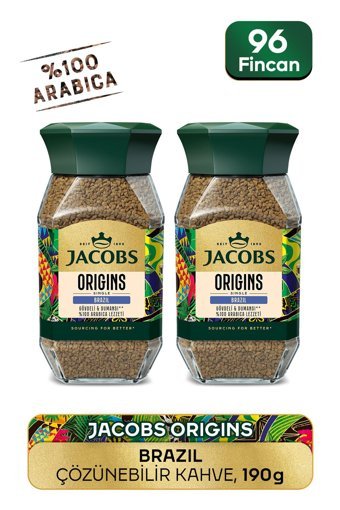 Jacobs Origin Brazil Kavanoz Granül Kahve 2x95 gr