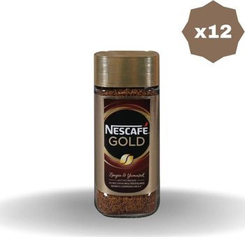 Nescafe Gold Kafeinsiz Kavanoz Granül Kahve 12x100 gr
