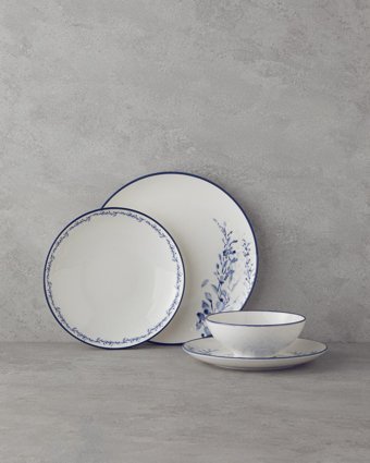 English Home Vista 24 Parça 6 Kişilik Porselen Yemek Takımı Lacivert
