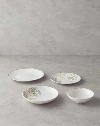 English Home Serenity 24 Parça 6 Kişilik Porselen Yemek Takımı Çok Renkli