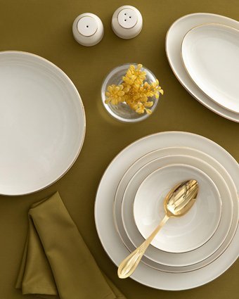 English Home Torino 54 Parça 12 Kişilik Porselen Yemek Takımı Gold