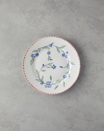 English Home Dreamland 24 Parça 6 Kişilik Porselen Yemek Takımı Mavi-Pembe