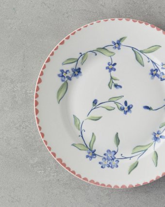 English Home Dreamland 24 Parça 6 Kişilik Porselen Yemek Takımı Mavi-Pembe