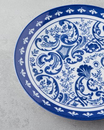 English Home Iconic 18 Parça 6 Kişilik Porselen Yemek Takımı Lacivert