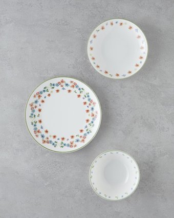 English Home Lilyum 18 Parça 6 Kişilik Porselen Yemek Takımı Renkli