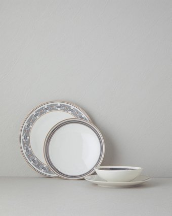 English Home Prudence 24 Parça 6 Kişilik Porselen Yemek Takımı Siyah