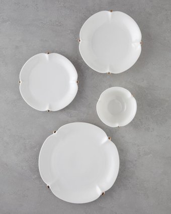 English Home Sueno 24 Parça 6 Kişilik Bone Porselen Yemek Takımı Gold
