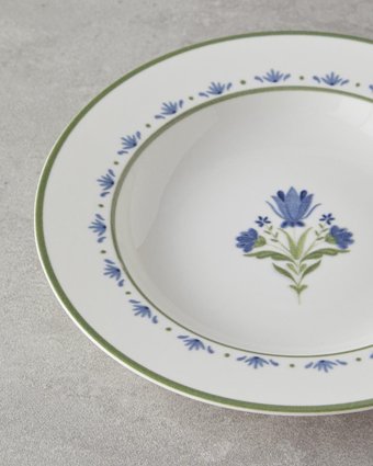 English Home Eternal 24 Parça 6 Kişilik Porselen Yemek Takımı Yeşil-Mavi