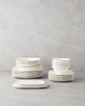 English Home Valencia 27 Parça 6 Kişilik Bone Porselen Yemek Takımı Gold