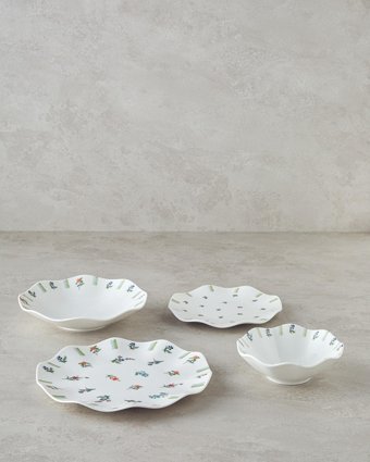 English Home Pleasant 24 Parça 6 Kişilik Porselen Yemek Takımı Mavi-Yeşil