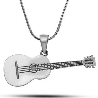 Serra Jewels Gitar Gümüş 925 Ayar Kararmayan Damla Tilki Kuyruğu Zincir Kadın Gümüş Kolye 45 cm