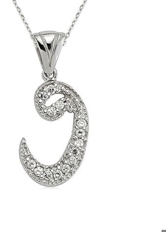Serra Jewels Vav Beyaz Zirkon Taşlı 925 Ayar Kararmayan Forse Zincir Kadın Gümüş Kolye 45 cm