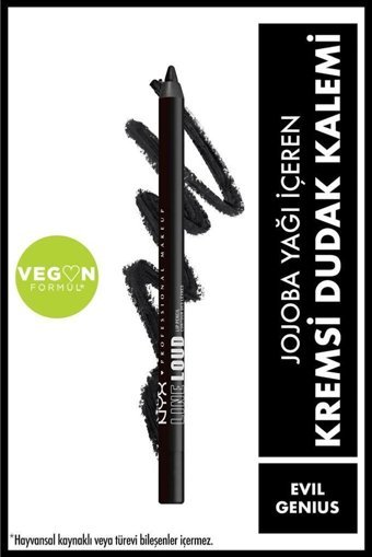 Nyx Professional Makeup Line Loud No:18 Evil Genius İnce Mat Dudak Kalemi Siyah