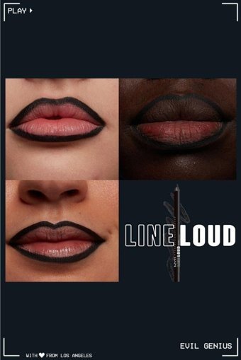 Nyx Professional Makeup Line Loud No:18 Evil Genius İnce Mat Dudak Kalemi Siyah