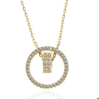 Serra Jewels Halka Beyaz Zirkon Taşlı 925 Ayar Kararmayan Forse Zincir Kadın Gümüş Kolye 45 cm