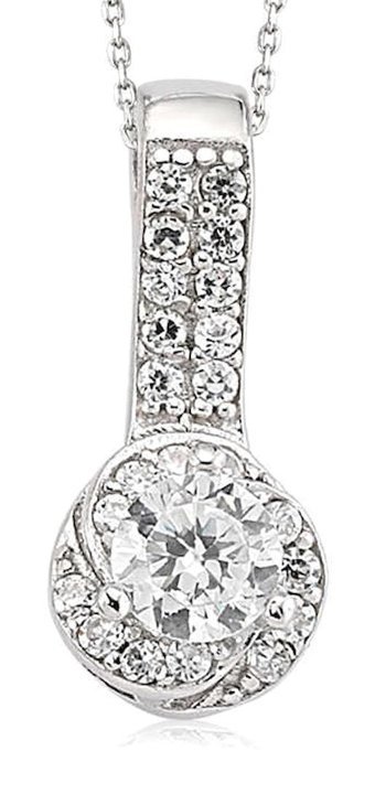 Serra Jewels Tektaş Beyaz Zirkon Taşlı 925 Ayar Kararmayan Forse Zincir Kadın Gümüş Kolye 45 cm