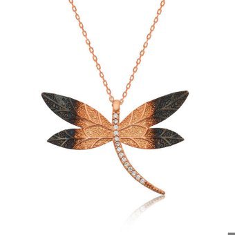 Serra Jewels Yusufçuk Beyaz Zirkon Taşlı 925 Ayar Kararmayan Forse Zincir Kadın Gümüş Kolye 45 cm