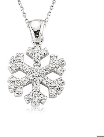 Serra Jewels Kar Tanesi Beyaz Zirkon Taşlı 925 Ayar Kararmayan Forse Zincir Kadın Gümüş Kolye 45 cm