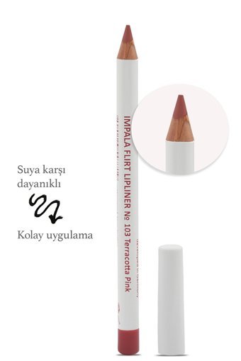 Impala No:103 Suya Dayanıklı İnce Kalıcı Mat Dudak Kalemi Pembe
