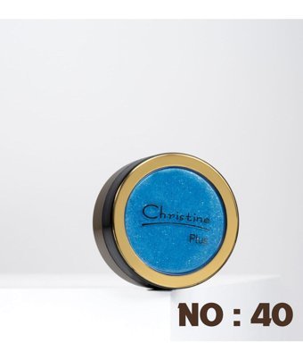 Christine Plus No:40 Toz Simli Işıltılı Tekli Göz Farı Gök Mavisi
