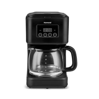 Homend Coffeebreak 5010H Zaman Ayarlı Cam Filtreli Karaf 1.5 lt Hazneli 12 Fincan Akıllı 900 W Siyah Filtre Kahve Makinesi