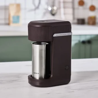 Karaca Walnut Brown Mono Personal Çelik Filtreli Termoslu 0.4 lt Hazneli 4 Fincan 750 W Kahverengi Filtre Kahve Makinesi