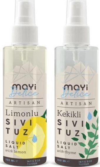 Mayi Tuz Delice İyotsuz Sıvı Kaynak Tuzu Şişe 2x150 ml
