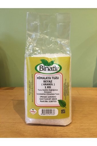 Binatlı İyotsuz Kristal Himalaya Tuzu Paket 1 kg