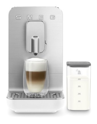Smeg BCC13WHMEU 1000 W Çelik Tezgah Üstü Kapsülsüz Öğütücülü Taşınabilir Tam Otomatik Espresso Makineleri Beyaz