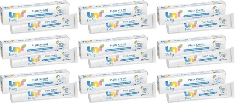 Uni Baby Pro Active Parfümsüz Pişik Kremi 9x30 gr