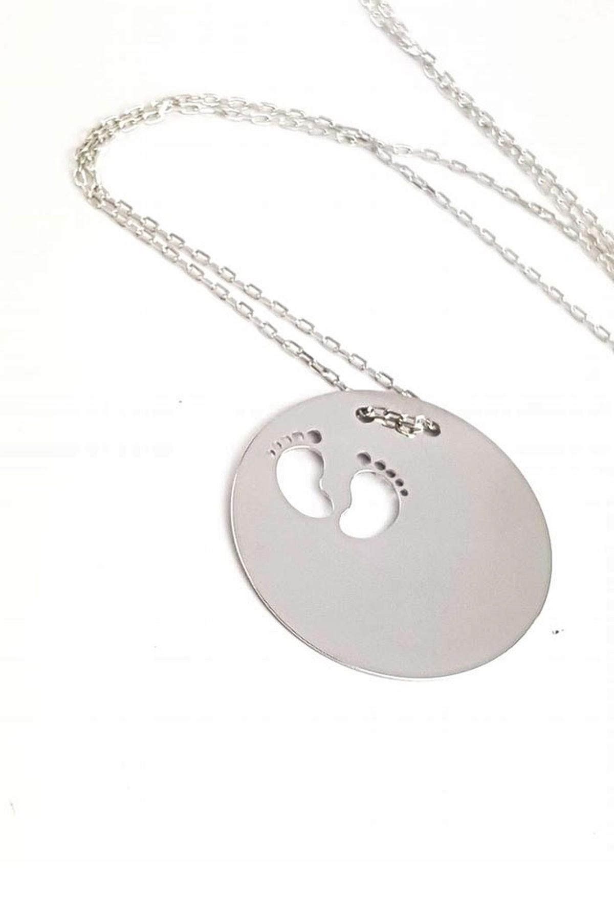 Oseshop 925 Ayar Kararmayan Forse Zincir Kadın Gümüş Kolye 45 cm
