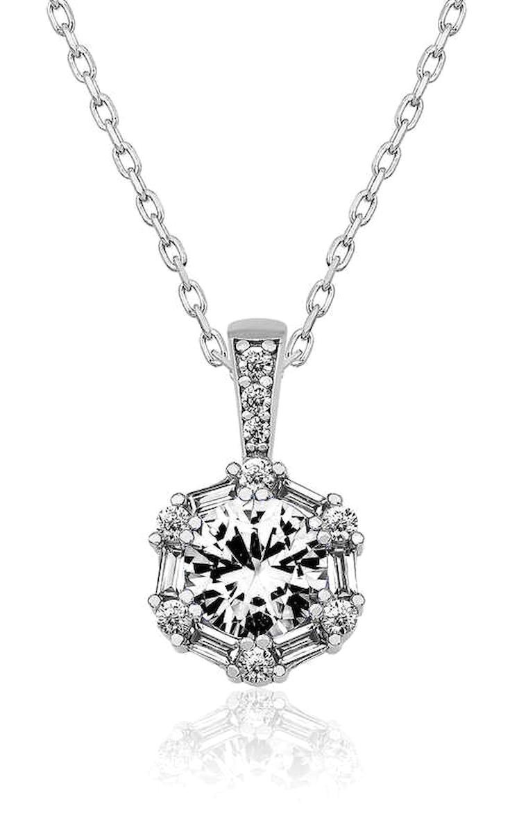 Himarry Beyaz Zirkon Taşlı 925 Ayar Kararmayan Halka Zincir Kadın Gümüş Kolye 45 cm