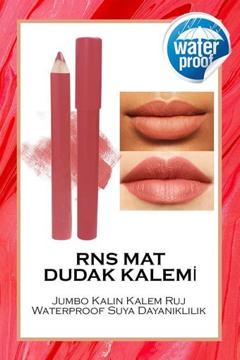 Dahaus Crayon Ultra Xl43E Suya Dayanıklı Kalın Kalıcı Mat Dudak Kalemi Nude