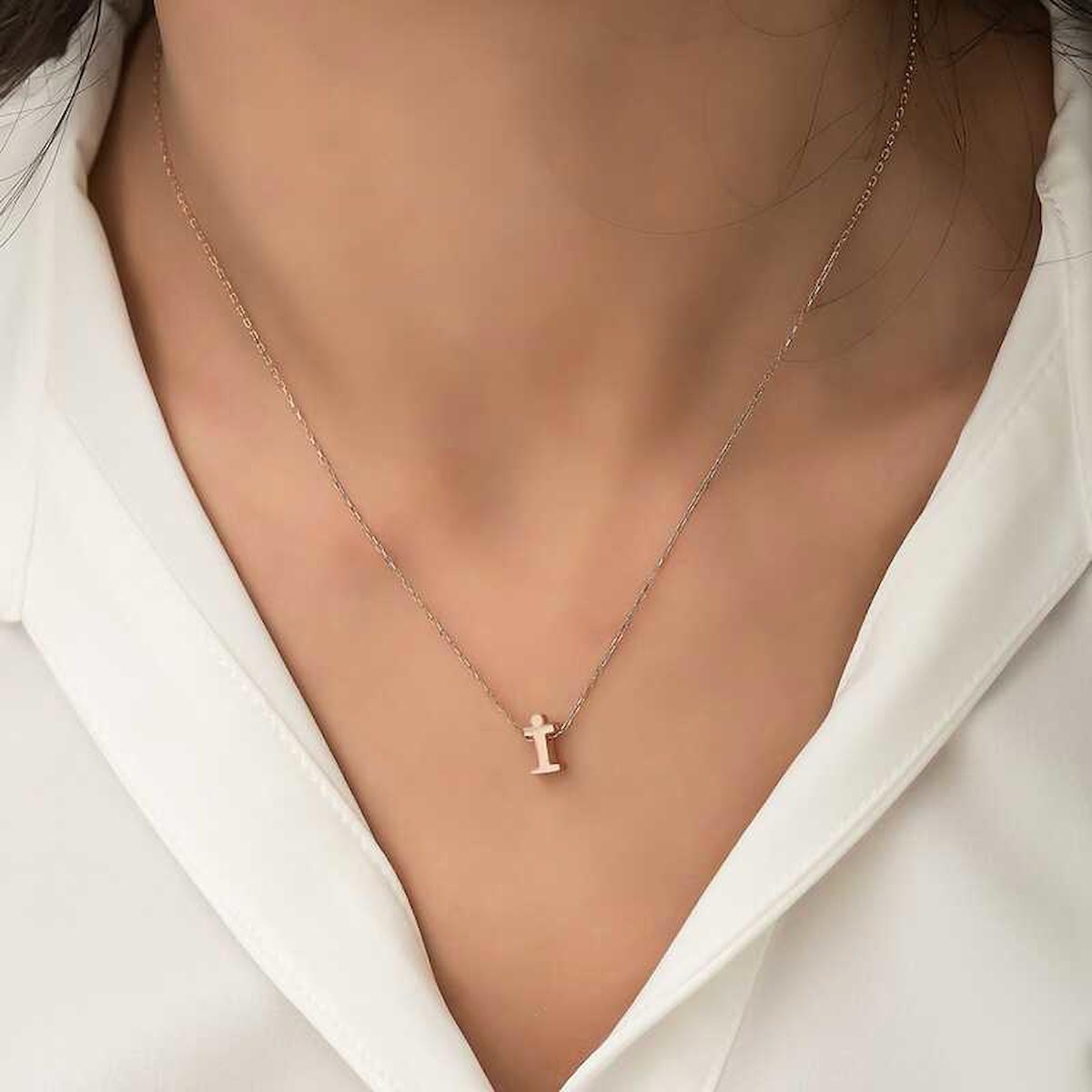 Himarry 925 Ayar Altın Kaplama Kararmayan Forse Zincir Kadın Gümüş Kolye 45 cm