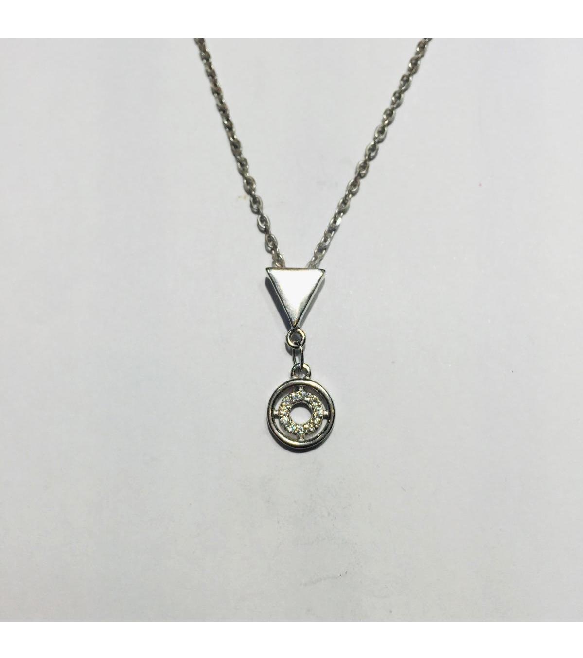 Nuovo Jewellery Dümenli Beyaz Zirkon Taşlı 925 Ayar Kararmayan Forse Zincir Kadın Gümüş Kolye 45 cm
