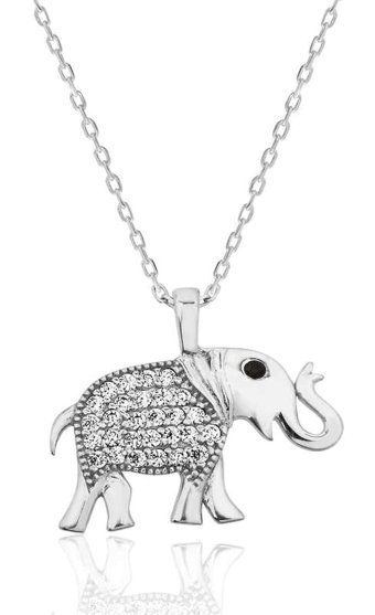 Serra Jewels Beyaz Zirkon Taşlı Kararmayan Otantik Forse Zincir Kadın Gümüş Kolye 45 cm