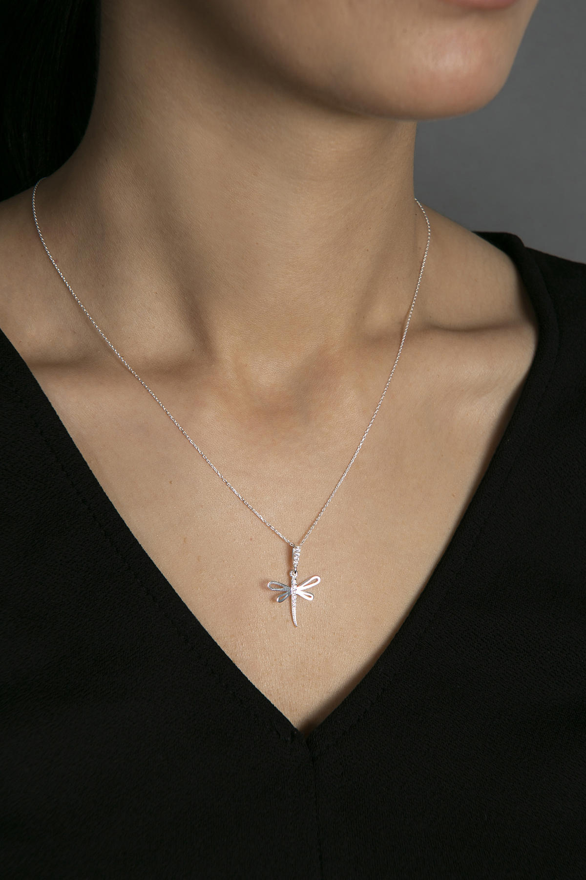 Elika Silver 925 Ayar Kararmayan Forse Zincir Kadın Gümüş Kolye