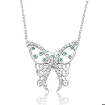 Serra Jewels Beyaz Kararmayan Kalp Forse Zincir Kadın Gümüş Kolye 45 cm