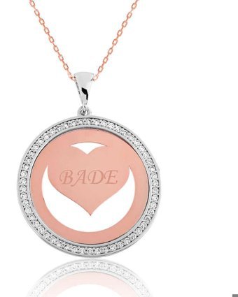 Serra Jewels Beyaz Taşlı Kararmayan Kalp Forse Zincir Kadın Gümüş Kolye 45 cm