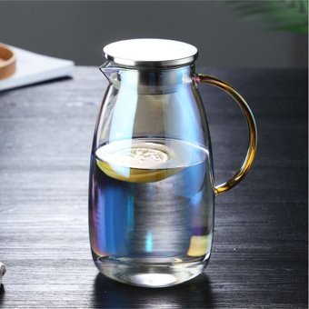 Morponi Lüx Gold Metal Kapaklı Cam Sürahi 1.8 lt
